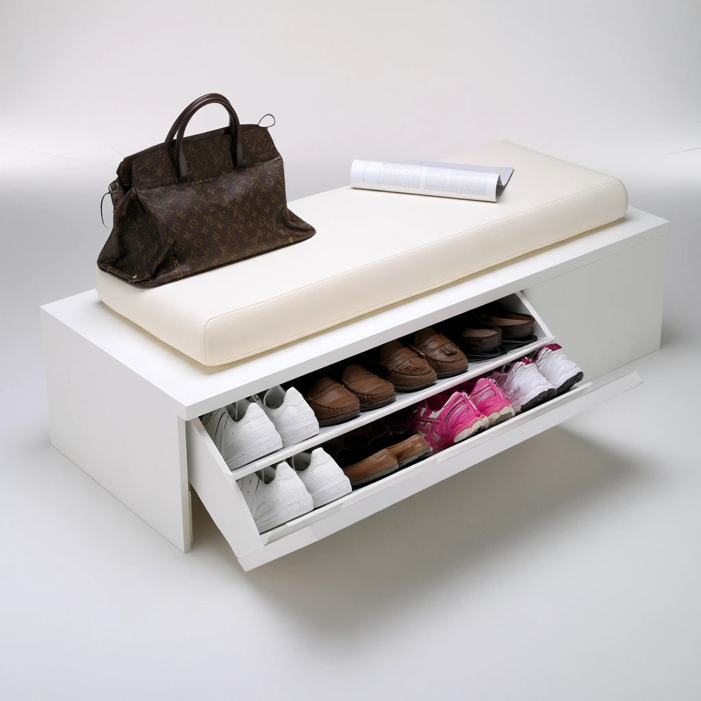 Mobile contenitore in legno, colore bianco
