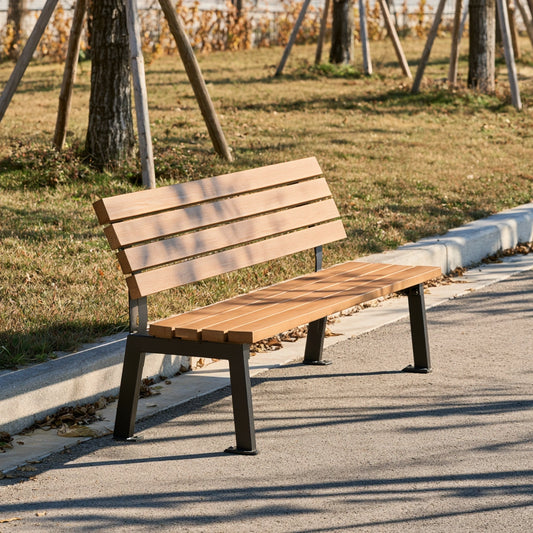 Panca decorativa in legno, colore marrone chiaro