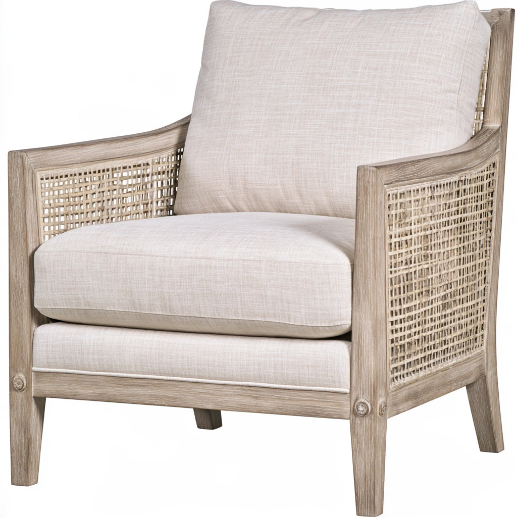 Poltrona relax con rivestimento in tessuto, colore beige chiaro